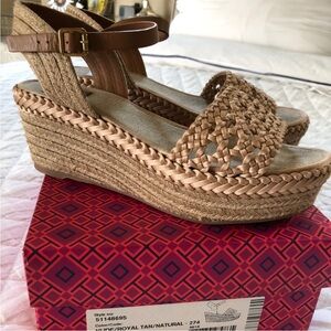 Tory Burch espadrille platform sandal.